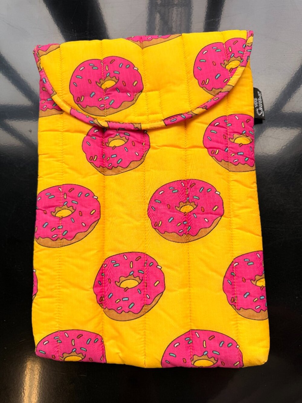 BAGGU Simpsons Donut Puffy Laptop Sleeve RARE